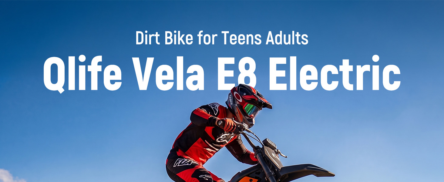 Vela E8 rider mid-jump