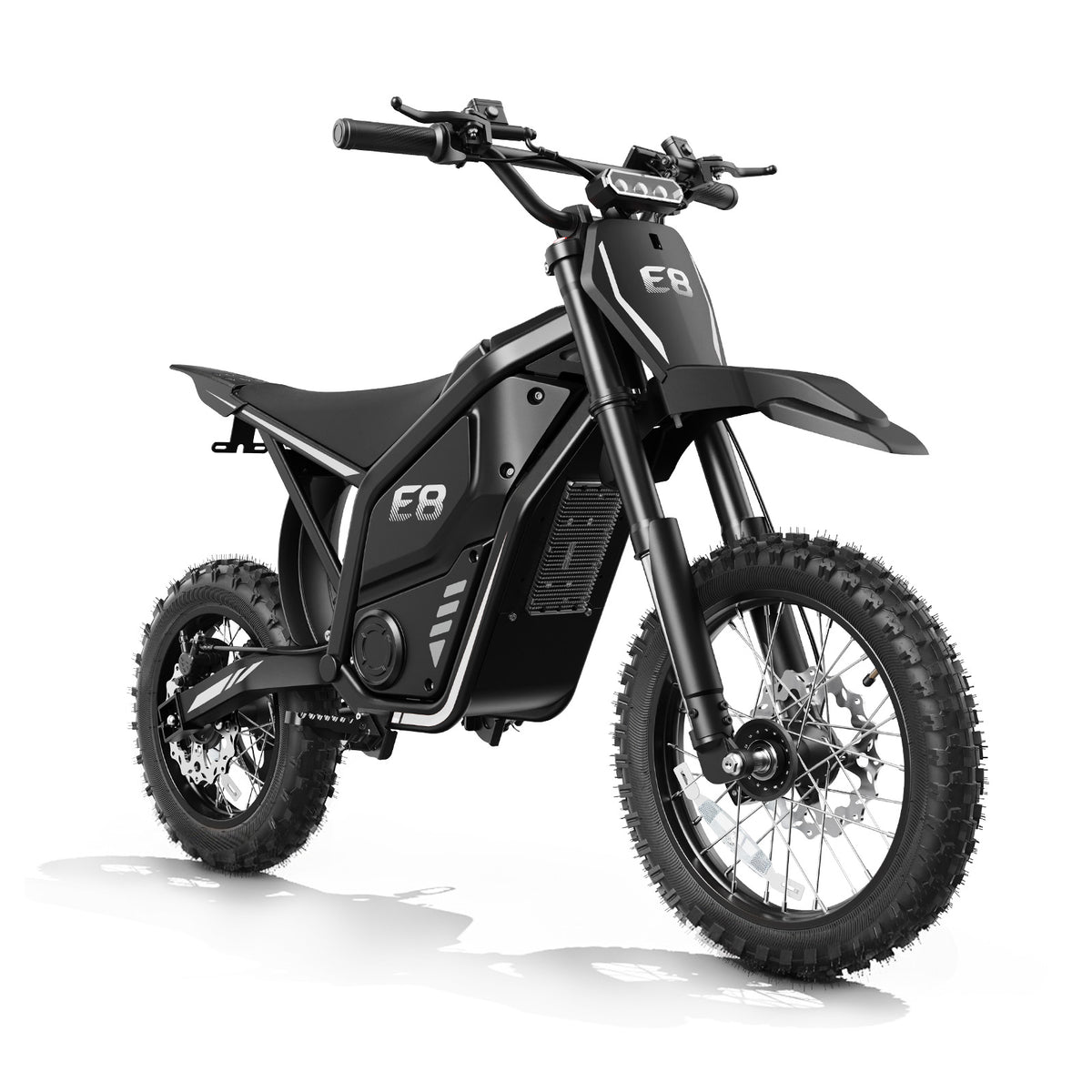 Qlife Vela E8 electric dirt bike in black