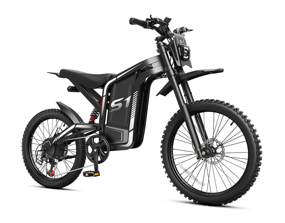 Qlife Vela S1 electric dirt bike in black