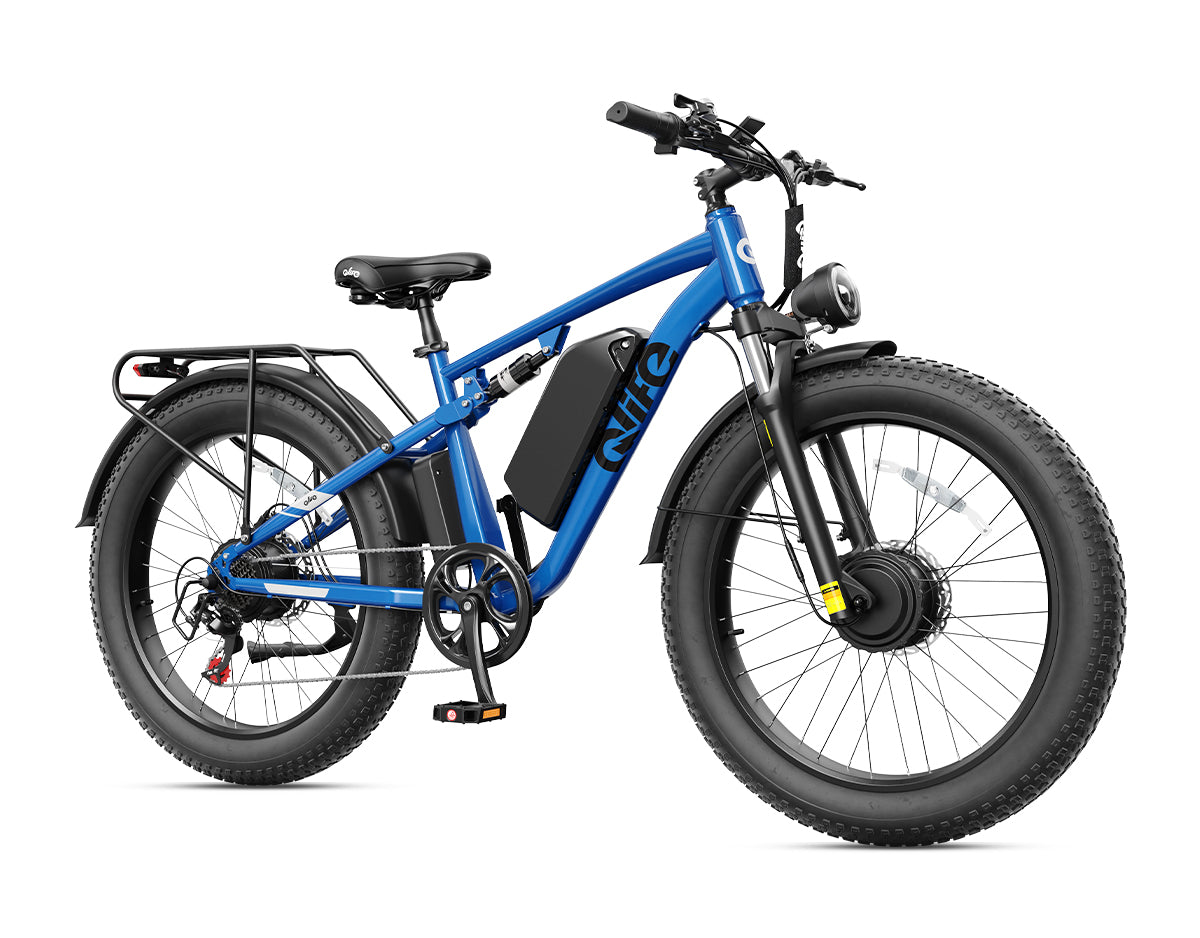 Qlife Racer fat tire electric bike in blue