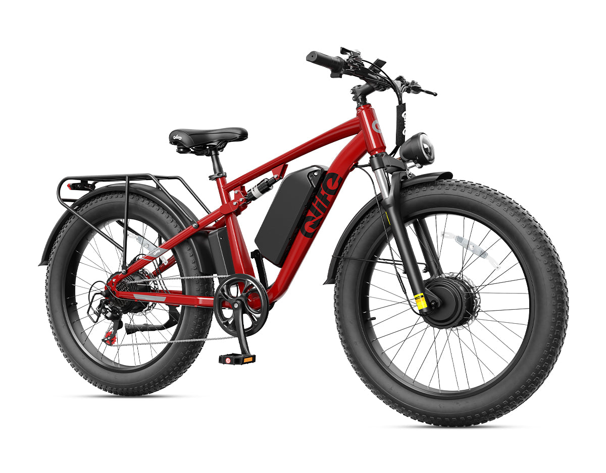 Qlife Racer fat tire electric bike in red