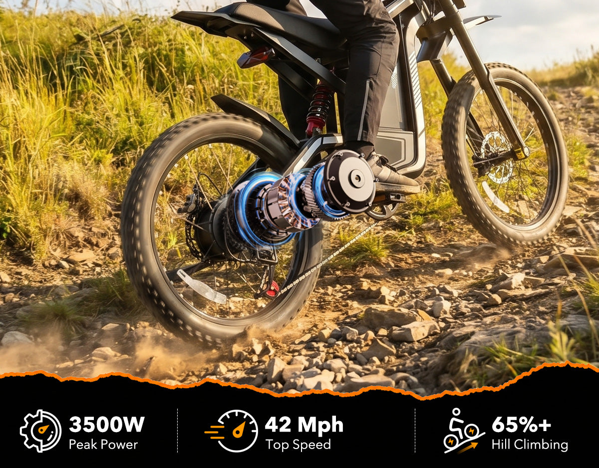 Powerful rear hub motor